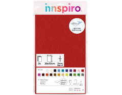55417 Fieltro acrilico rojo adhesivo 20x30cm 2mm 2u Felthu - Ítem