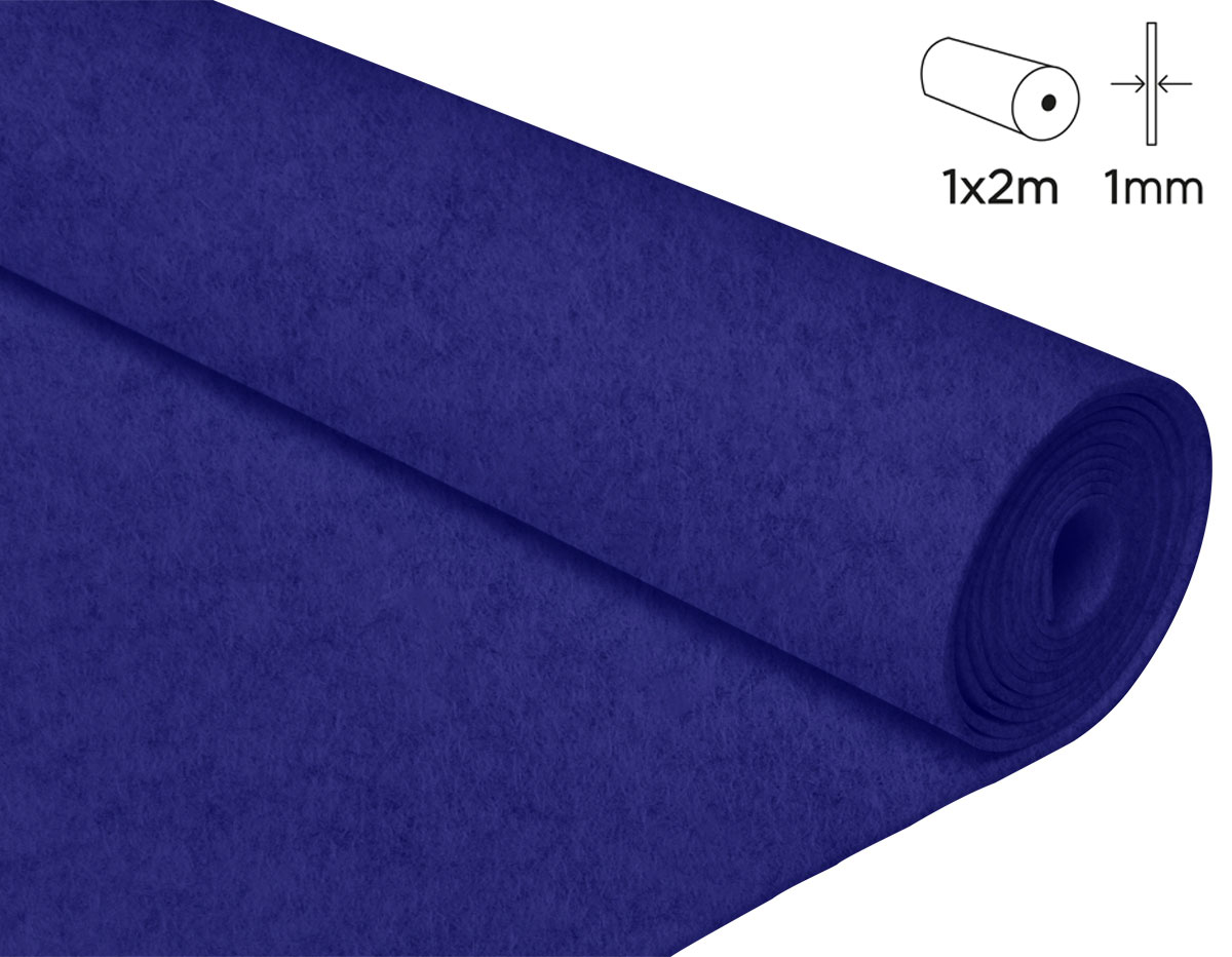 57111 Fieltro acrilico azul fuerte 100x200cm 1mm 1u Felthu