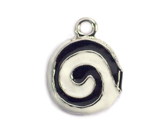 Z59077 59077 Pendentif metallique NICE CHARMS spirale blanc et noir Innspiro - Article