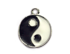 Z59088 59088 Pendentif metallique NICE CHARMS ying yang blanc et noir Innspiro - Article
