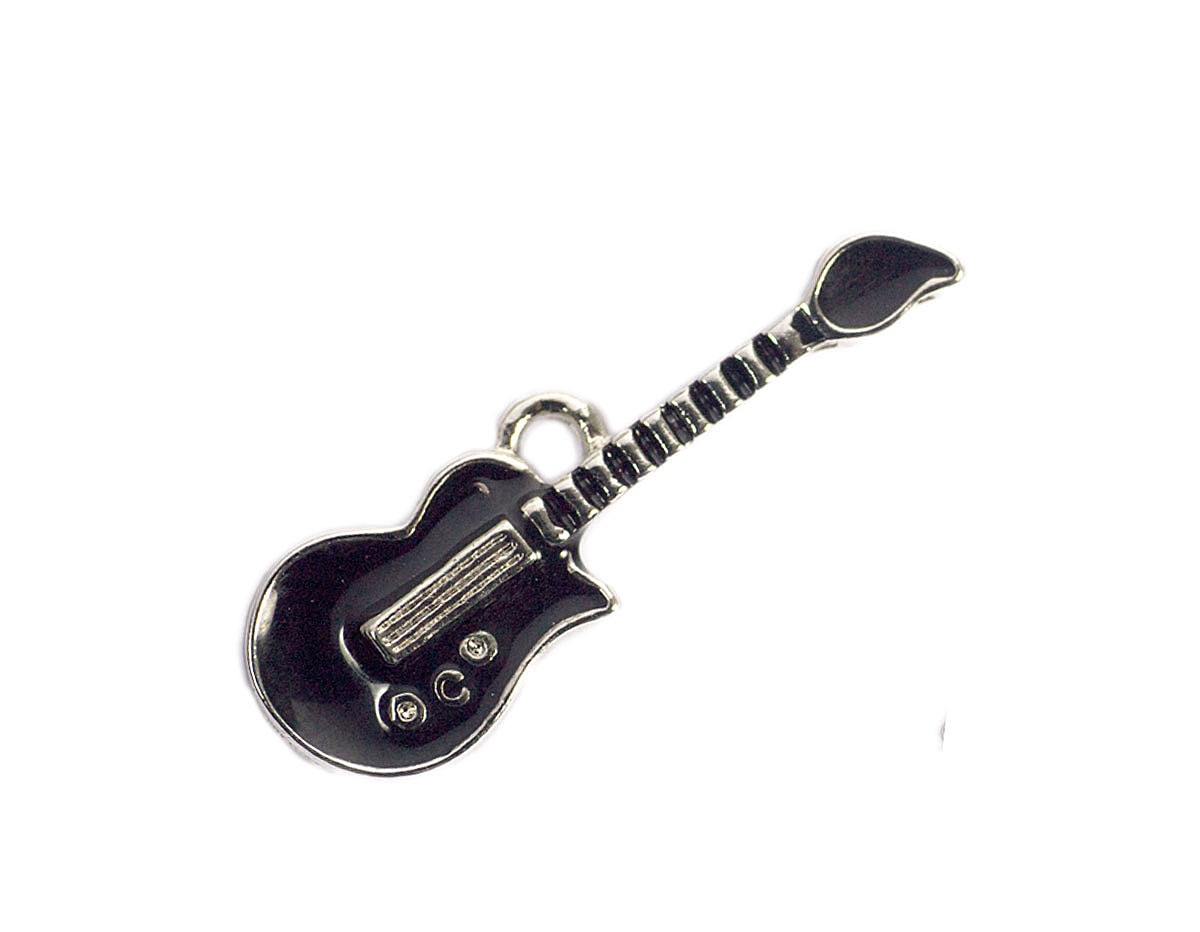 Z59153 59153 Pendentif metallique NICE CHARMS guitare noir Innspiro