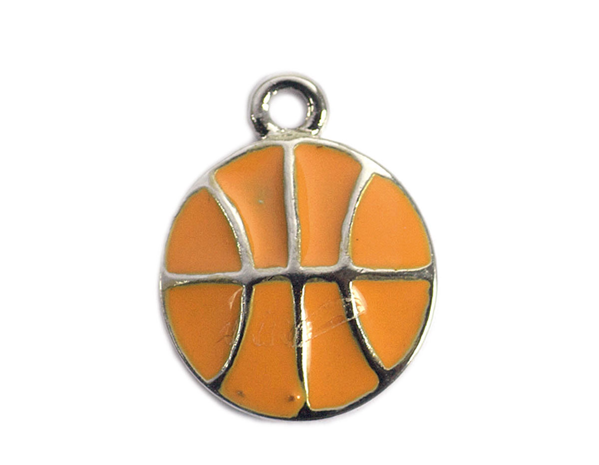 Z59164 59164 Pendentif metallique NICE CHARMS ballon basket-ball orange Innspiro