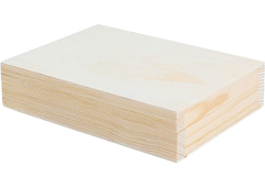 5 Caja madera de pino macizo y chapa rectangular Innspiro - Ítem