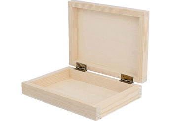 5 Caja madera de pino macizo y chapa rectangular Innspiro - Ítem1
