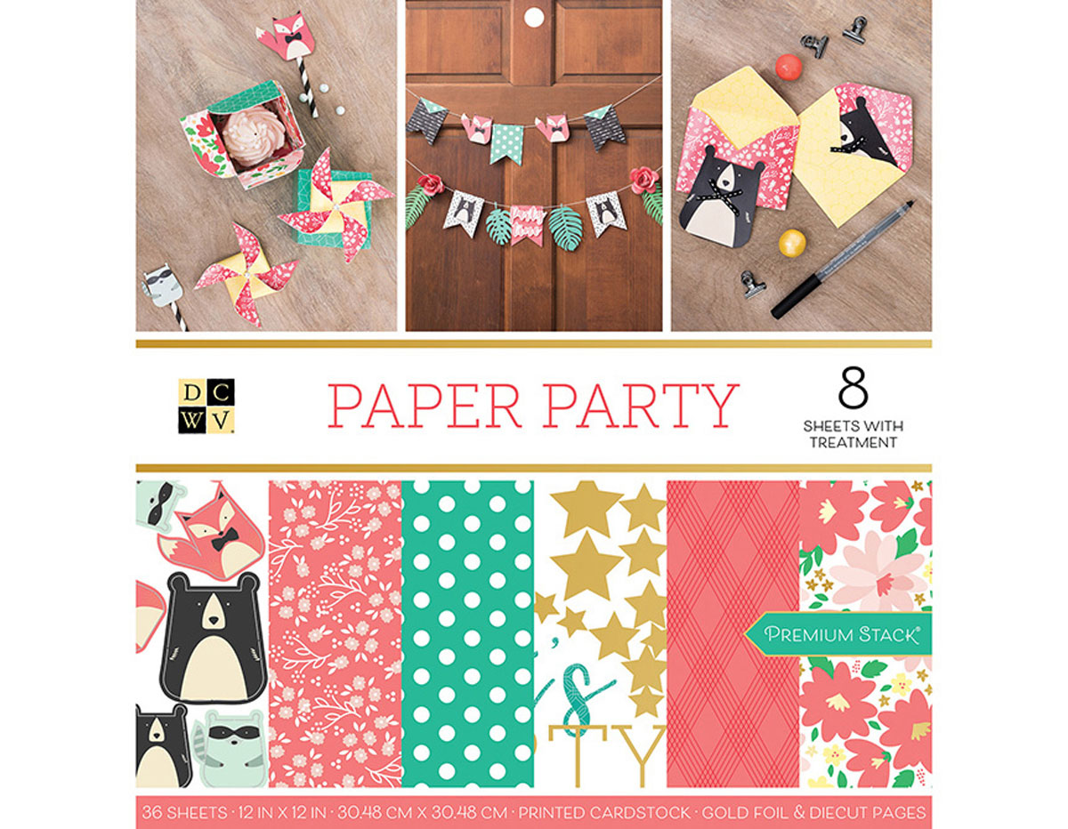 614322 Set 36 papeles doble cara Stack Paper Party DCWV