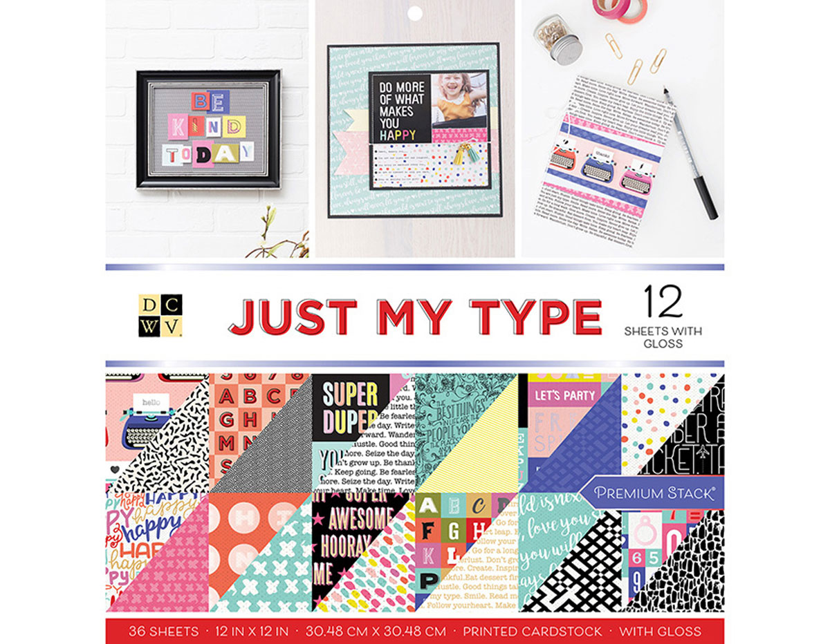 614329 Set 36 papeles doble cara Stack Just My Type DCWV