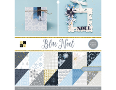614658 Set 32 papeles glitter doble cara Stack Blue Noel DCWV - Ítem