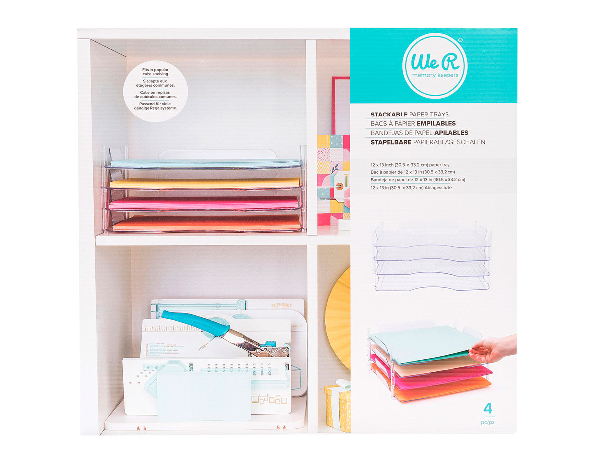 660476 Set 4 bandejas apilables para papeles Stackable PaperTrays We R Memory Keepers