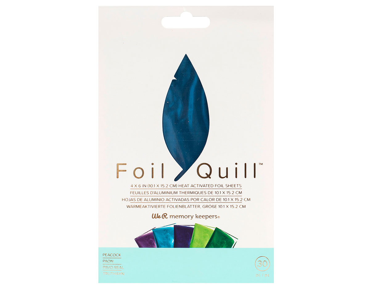 660673 Hojas de foil surtido colores frios Foil Quill Peacock We R Memory Keepers