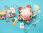 660700 Accesorio de almacenaje flor MINI BLOOM Pink We R Memory Keepers - Ítem2