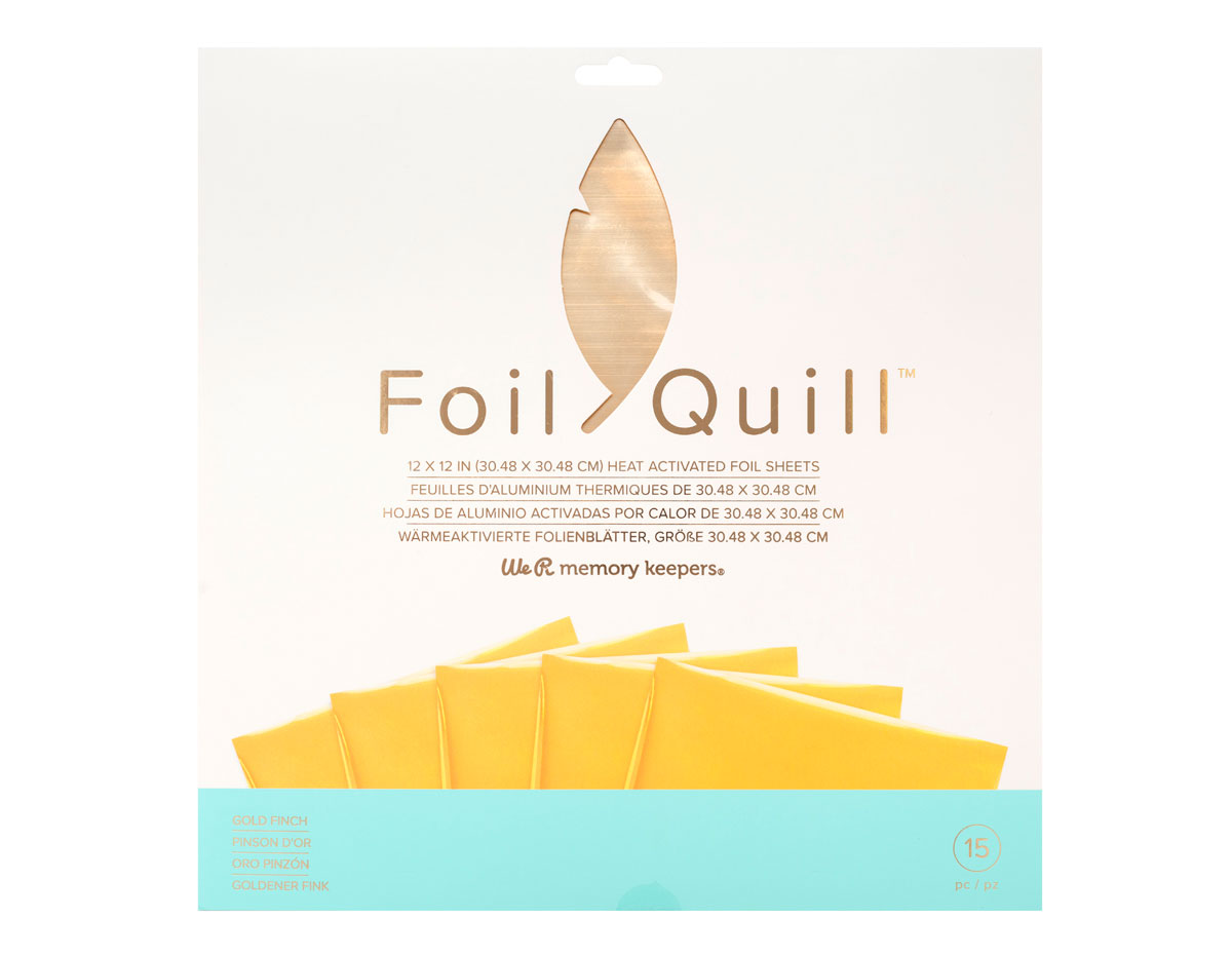 661024 Hojas de foil oro de 30 48x30 48cm Foil Quill Gold Finch 15u We R Memory Keepers