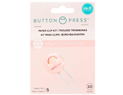 661100 Clips papier pour Button Press 25mm 5u We R Memory Keepers - Article