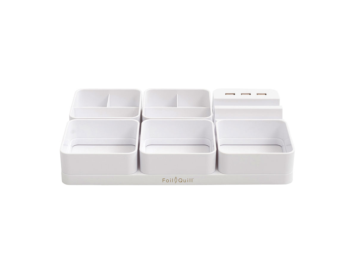 661178 Kit modulaire emmagasinage avec ports USB pour Foil Quill USB Modulaire Storage 7pieces We R Memory Keepers