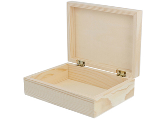 6 Caja madera de pino macizo y chapa rectangular Innspiro - Ítem1