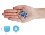 700-011 Kit rocaille de perles rondes en verre BLEUES blanches et noires de 2 3mm 27 unites de mini tubes et 10 metres de fil elastiqu Innspiro - Article2