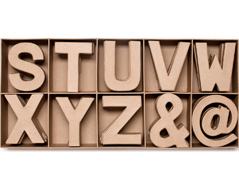 70152 Set 30 letras y simbolos papel mache surtidas S-Z AND ARROBA con volumen Innspiro - Ítem