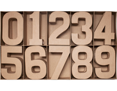 70253 Set 30 numeros papel mache surtidos 0-9 con volumen Innspiro - Ítem