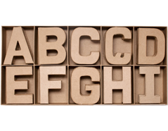 70850 Set 100 letras papel mache planas surtidas A-I Innspiro - Ítem