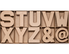 70852 Set 100 letras y simbolos papel mache planos surtidos S-Z AND ARROBA Innspiro - Ítem