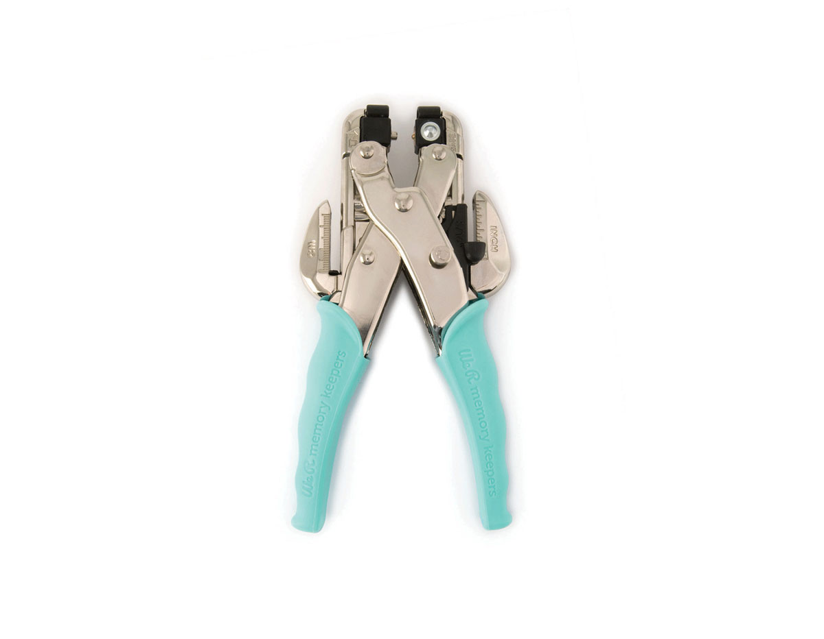 70907-7 1-Remachadora de ojales CROP-A-DILE turquesa We R Memory Keepers