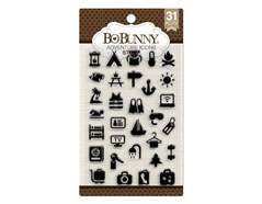 7310251 Set sellos acrilicos iconos aventura 11x19cm BoBunny - Ítem