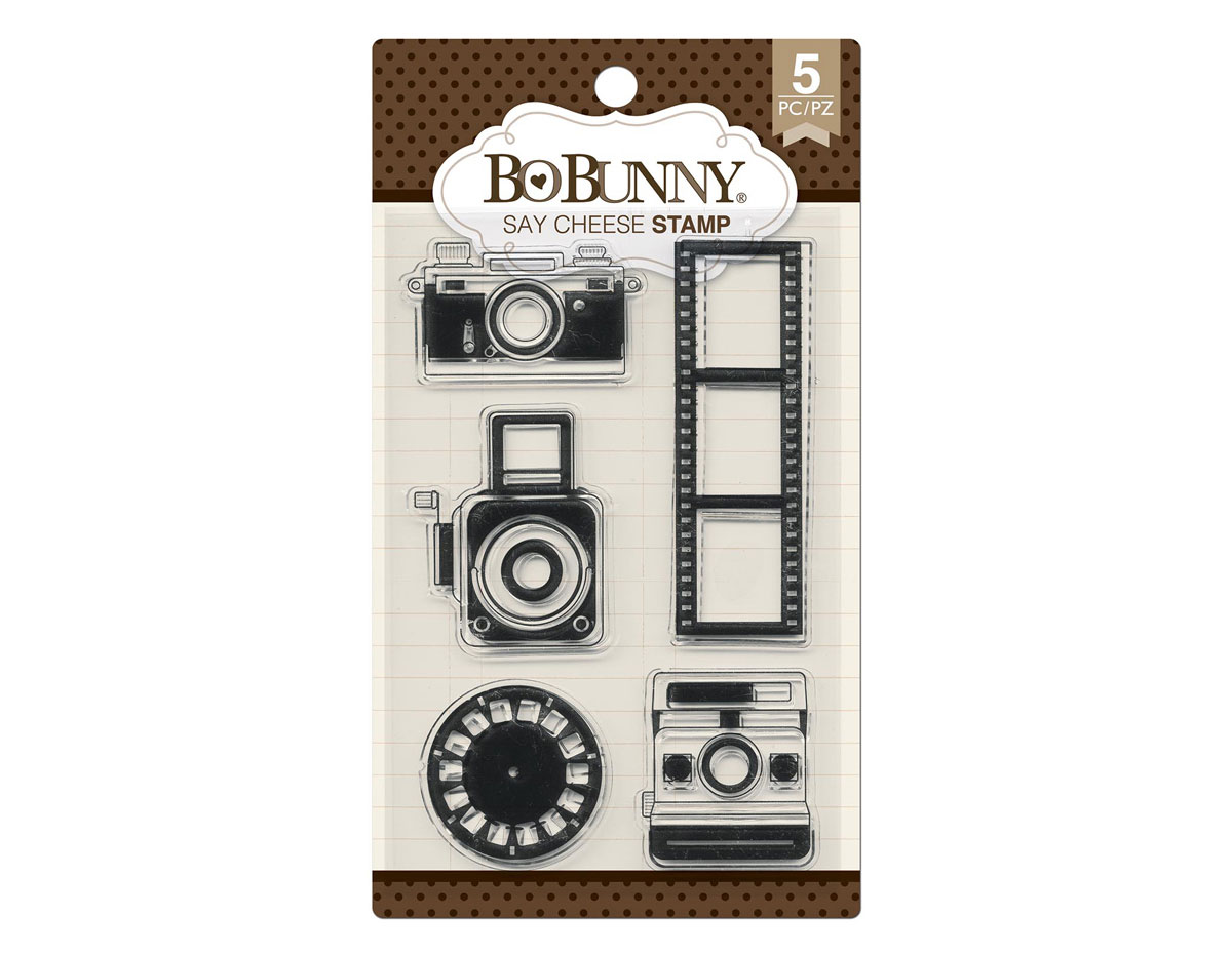 7310256 Set sellos acrilicos camaras carrete 11x19cm BoBunny