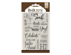 7310499 Set tampons acryliques phrases d amities 11x19cm BoBunny - Article