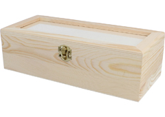 7626 Caja madera de pino macizo con vidrio y separadores Innspiro - Ítem