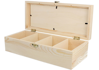 7626 Caja madera de pino macizo con vidrio y separadores Innspiro - Ítem1