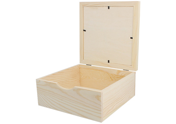 7630 Caja madera para servilletas pino macizo con vidrio Innspiro - Ítem1