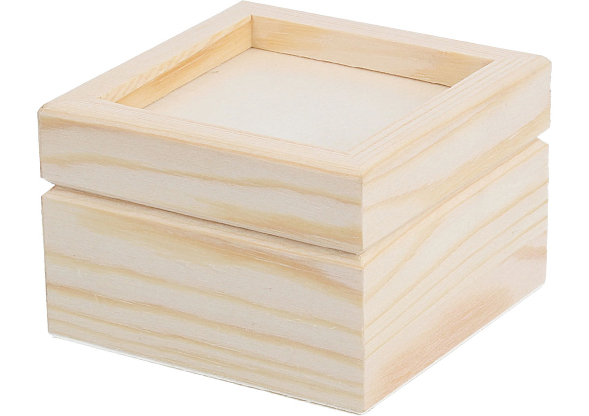 Baul madera de pino macizo 14x9x8cm Manualidades 9700