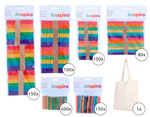 84010 Maxi pack escolar de palos de polo y bastones mix colores con bolsa 6 modelos 1080u Innspiro - Ítem1