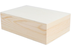 10 11 8 Caja madera de pino macizo y chapa rectangular Innspiro - Ítem