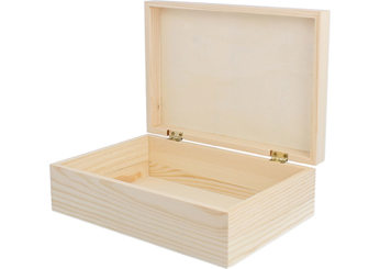 10 11 8 Caja madera de pino macizo y chapa rectangular Innspiro - Ítem1