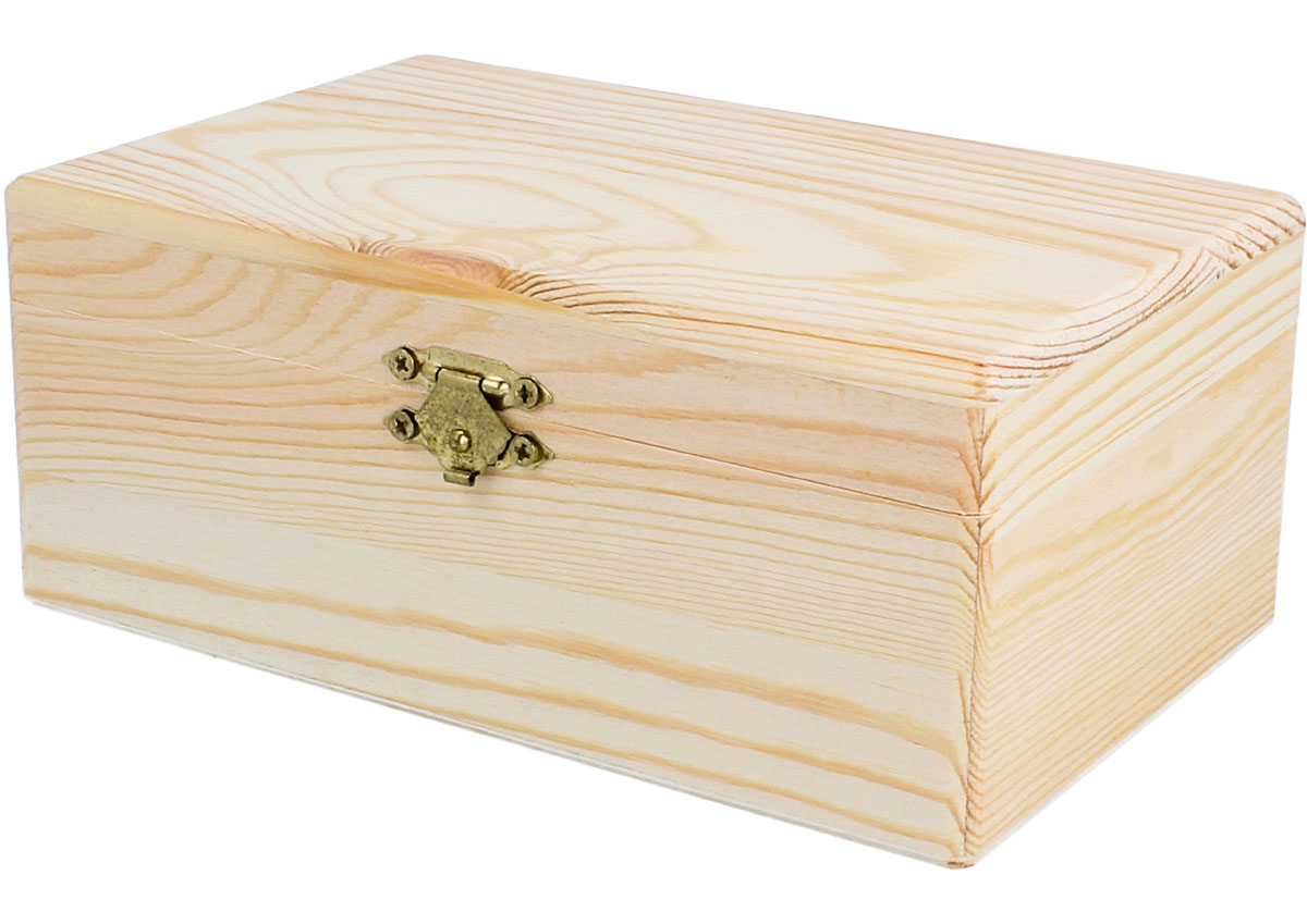 Caja madera de pino macizo rectangular Manualidades 9108