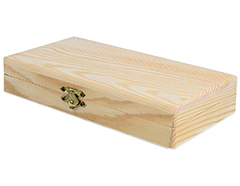 9112 Caja madera de pino macizo rectangular 20x10 5x3 5cm Innspiro - Ítem
