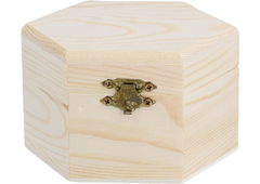 9117 Caja madera de pino macizo hexagonal Innspiro - Ítem