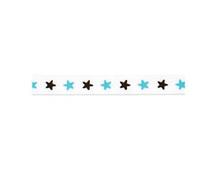 94021 Cinta Dollar Ribbon Brown and Blue Stars American Crafts - Ítem