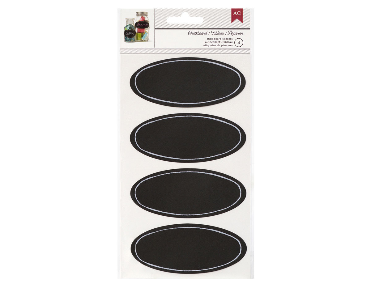 95356 Etiquettes Chalkboard Stickers Ovals American Crafts