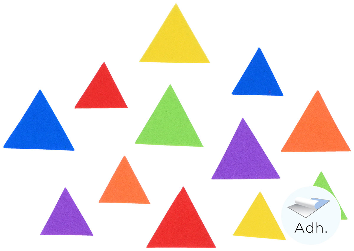 Triangulos precortados de goma EVA adhesiva Manualidades 98003