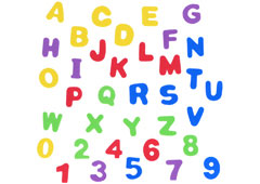 98341 Numeros 0-9 y letras mayusculas de goma EVA Innspiro - Ítem