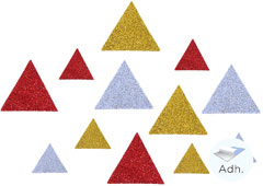 98603 Triangulos precortados de goma EVA adhesiva con purpurina Innspiro - Ítem