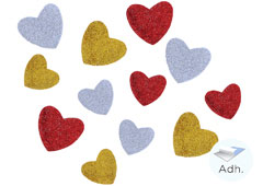 98613 Coeurs mousse EVA adhesive avec purpure Innspiro - Article
