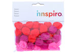 99302 Pompons acryliques avec tube 3 tons rouge Innspiro - Article1