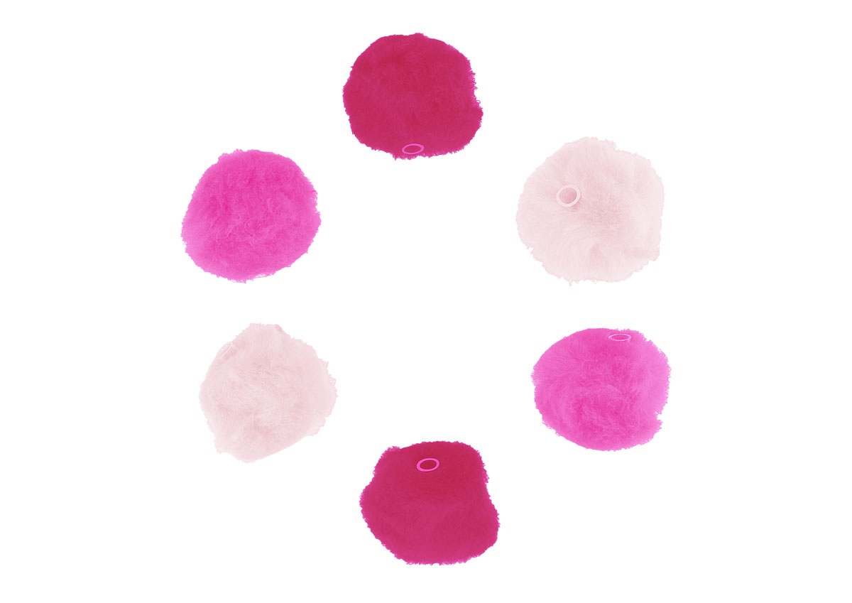 99309 Pompones acrilicos con tubo 3 tonos rosa Innspiro