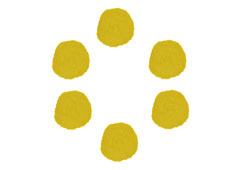 99416 Pompones polipropileno amarillo Innspiro - Ítem