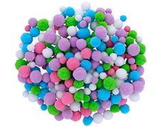 99470 Pompons Pastel couleurs et tailles assorties 200u Innspiro - Article