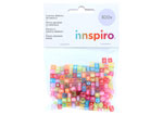 99629 Perles cube lettres plastique mix couleurs pastel Innspiro - Article1