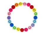 99647 Perles plastique visages souriants coloris assorties diam 9 5mm 450 unites aprox En bocal Innspiro - Article2