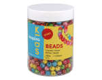 99665 Perles en plastique avec etoiles coloris assorties 7 5mm 750 unites aprox En bocal Innspiro - Article1